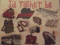 Candamar Counted Cross Stitch Kit - I'd Rather Be Traveling